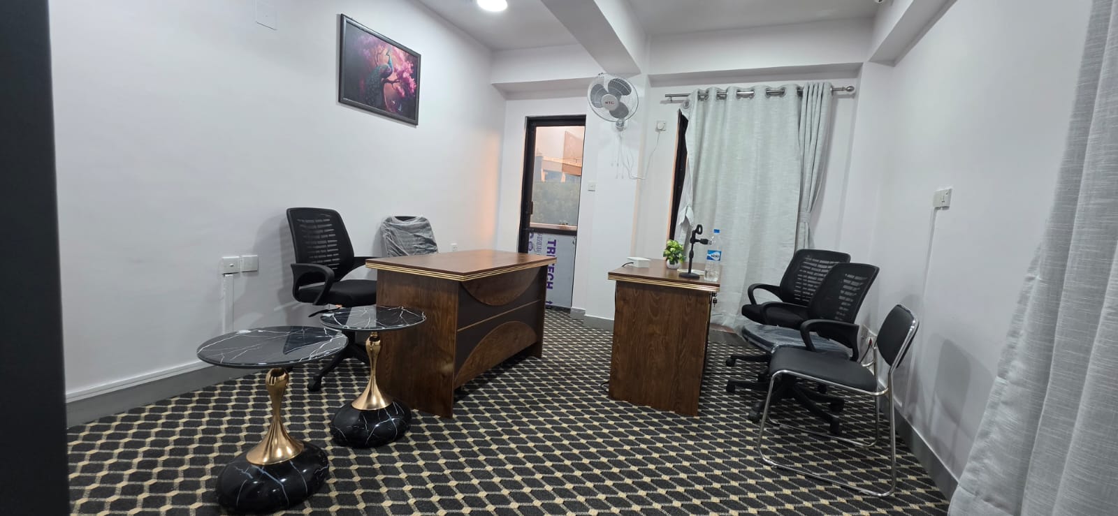 Private consultation cabin at the Work Link International office