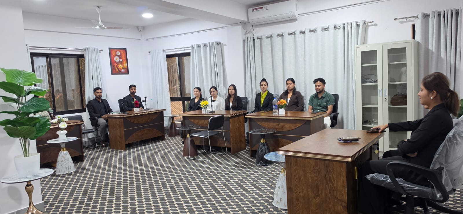Interview panel room at the Work Link International office