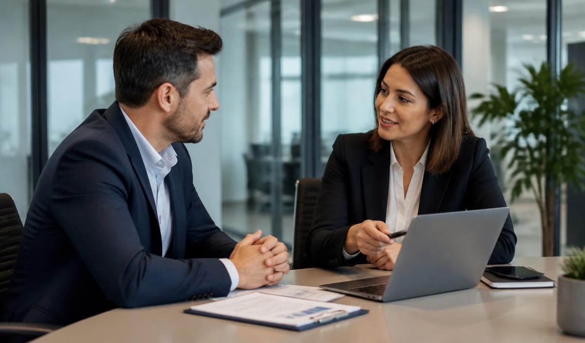 Recruitment team meeting with an international employer